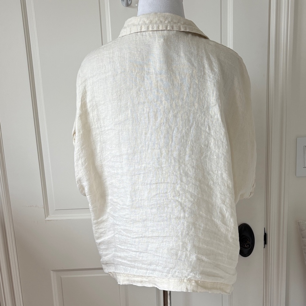 C&C California 100% Linen Button-Up Top size L - Picture 5 of 10